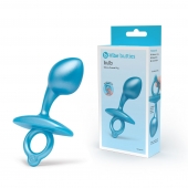 Голубая анальная пробка для массажа простаты Bulb Silicone Prostate Plug - 10,7 см. - b-Vibe - в Липецке купить с доставкой