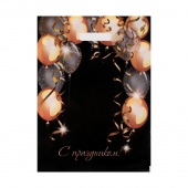 Пакет с вырубной ручкой и принтом в виде шариков (30х40 см) - Сима-Ленд - купить с доставкой в Липецке