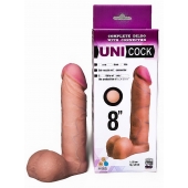 Фаллическая насадка для страпона UNICOCK 8  - 20 см. - LOVETOY (А-Полимер) - купить с доставкой в Липецке