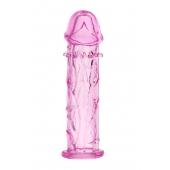 Розовая насадка фаллической формы - 12,5 см. - A-toys - в Липецке купить с доставкой