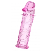 Розовая насадка фаллической формы - 12,5 см. - A-toys - в Липецке купить с доставкой