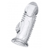 Прозрачная насадка на пенис с шипиками и коготком - 13,5 см. - A-toys - в Липецке купить с доставкой