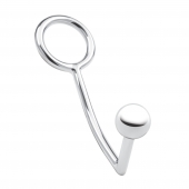 Кольцо на пенис с анальным стимулятором Stainless Steel Anal Hook   Cock Ring - BlueLine - в Липецке купить с доставкой