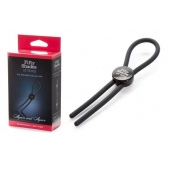 Тёмно-серое эрекционное кольцо с зажимом Again and Again Adjustable Cock Ring - Fifty Shades of Grey - в Липецке купить с доставкой