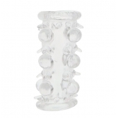 Прозрачная насадка на пенис с шипами и бугорками JELLY JOY LUST CLUSTER CLEAR - Dream Toys - в Липецке купить с доставкой