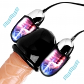 Черная стимулирующая насадка для головки полового члена Multi Speed Vibrating Penis Head Teaser - XR Brands - в Липецке купить с доставкой
