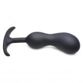 Черный массажер простаты с утяжелителями Premium Silicone Weighted Prostate Plug Large - 18,8 см. - XR Brands - в Липецке купить с доставкой