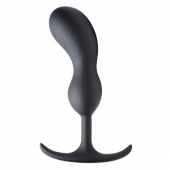 Черный массажер простаты с утяжелителями Premium Silicone Weighted Prostate Plug Large - 18,8 см. - XR Brands - в Липецке купить с доставкой