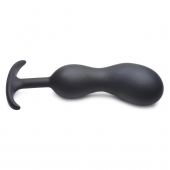 Черный массажер простаты с утяжелителями Premium Silicone Weighted Prostate Plug XL - 20,8 см. - XR Brands - в Липецке купить с доставкой