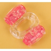 Прозрачное виброкольцо с двумя вибропульками - Toyfa Basic - в Липецке купить с доставкой