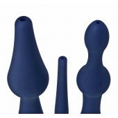 Набор из 3 универсальных насадок для анального душа Universal 3 Piece Silicone Enema Attachment Set - XR Brands - купить с доставкой в Липецке