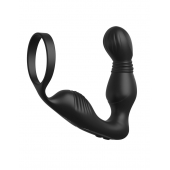 Черный вибростимулятор простаты с эрекционным кольцом Ass-Gasm Pro P-Spot Milker - Pipedream - в Липецке купить с доставкой