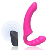 Розовый безремневой страпон Straples Strap-On Dildo - Erokay - купить с доставкой в Липецке