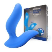 Синий вибромассажер простаты 3,5’’ Curve P-spot Massager - 12 см. - Erokay - в Липецке купить с доставкой