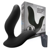 Черный вибромассажер простаты 3,5’’ Remote Control Curve P-spot Massager - 12 см. - Erokay - в Липецке купить с доставкой