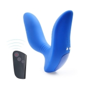 Синий вибромассажер простаты 3,5’’ Remote Control Curve P-spot Massager - 12 см. - Erokay - в Липецке купить с доставкой