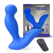 Синий вибромассажер простаты 3,5’’ Remote Control P-spot Massager - 12,5 см. - Erokay - в Липецке купить с доставкой
