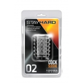 Прозрачная насадка на пенис с шишечками STAY HARD COCK SLEEVE 02 CLEAR - Blush Novelties - в Липецке купить с доставкой