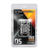 Прозрачная насадка с капельками STAY HARD COCK SLEEVE 05 CLEAR - Blush Novelties - в Липецке купить с доставкой