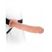 Фаллопротез телесного цвета Hollow Strap-On - 29 см. - Pipedream - купить с доставкой в Липецке