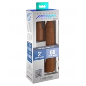 Коричневая насадка на член 2  Silicone X-tension - 20,3 см. - Pipedream - в Липецке купить с доставкой