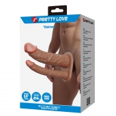 Реалистичная полая насадка на член для двойного проникновения Yairon - 17,5 см. - Baile - купить с доставкой в Липецке