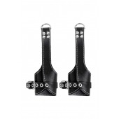 Черные подвесы с белой строчкой - Pecado - купить с доставкой в Липецке