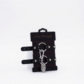 Черно-красные кожаные оковы - Crazy Handmade - купить с доставкой в Липецке