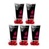 Набор из 5 съедобных лубрикантов JUJU со вкусом малины - JuJu - купить с доставкой в Липецке