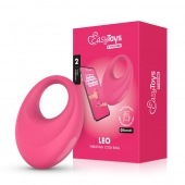 Розовое интерактивное эрекционное виброкольцо Leo - Easy toys - в Липецке купить с доставкой