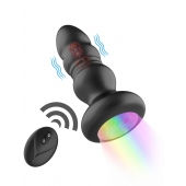 Черная анальная вибропробка с фрикционным механизмом и LED-подсветкой - 12,5 см. - Secwell в Липецке Черная анальная вибропробка с фрикционным механизмом и LED-подсветкой - 12,5 см. - Secwell