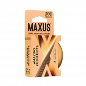 Точечные презервативы MAXUS 2000 Amazing Dots с железным кейсом - 3 шт. - Maxus - купить с доставкой в Липецке