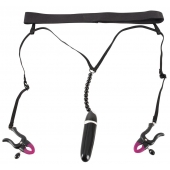 Женские вибростринги с зажимами для половых губ Spreader String with Vibrator - Orion - купить с доставкой в Липецке Женские вибростринги с зажимами для половых губ Spreader String with Vibrator - Orion - купить с доставкой в Липецке