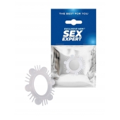 Эластичное эрекционное кольцо с шипиками и шариками - Sex Expert - в Липецке купить с доставкой