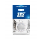 Эрекционное кольцо со стимулирующими шариками сверху и снизу - Sex Expert - в Липецке купить с доставкой