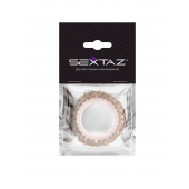 Эрекционное кольцо с бежевыми «ресничками» - Sextaz - в Липецке купить с доставкой