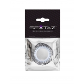 Эластичное эрекционное колечко с черными «ресничками» - Sextaz - в Липецке купить с доставкой