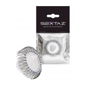 Эластичное эрекционное кольцо с длинными черными «ресничками» - Sextaz - в Липецке купить с доставкой