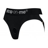 Черные трусики для насадок Heroine Lingerie Harness - size XL - Strap-on-me - купить с доставкой в Липецке