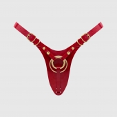 Красный пояс для фиксации насадок Strap-On-Me Leatherette Harness Fabulous - Strap-on-me - купить с доставкой в Липецке