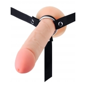 Мужской полый страпон на регулируемых ремешках - 22 см. - Sex Expert - купить с доставкой в Липецке