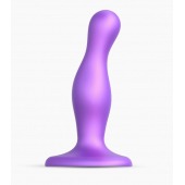 Фиолетовая насадка Strap-On-Me Dildo Plug Curvy size S - Strap-on-me - купить с доставкой в Липецке