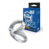 Прозрачное двойное эрекционное кольцо - Sex Expert - в Липецке купить с доставкой
