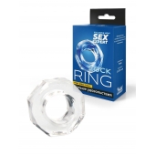 Прозрачное эрекционное кольцо в форме гайки - Sex Expert - в Липецке купить с доставкой