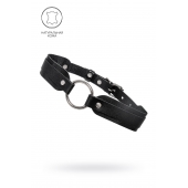 Черный кожаный чокер-ошейник со скруглёнными углами - Pecado - купить с доставкой в Липецке