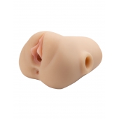 Телесный мастурбатор с вибрацией Double Pounder Vibrating Squeeze Stroker - Pipedream - в Липецке купить с доставкой