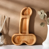 Деревянное блюдо для подачи в форме члена (25 х 16,5 х 1,7 см) - Сима-Ленд - купить с доставкой в Липецке