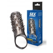 Дымчатая насадка на пенис с выпуклостями - 12 см. - Sex Expert - в Липецке купить с доставкой