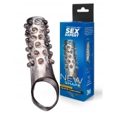 Дымчатая насадка на пенис с выпуклостями - 11 см. - Sex Expert - в Липецке купить с доставкой