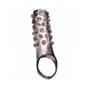 Дымчатая насадка на пенис с выпуклостями - 11 см. - Sex Expert - в Липецке купить с доставкой